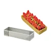 Grosses soldes ✨ Cadre à Tarte Rectangle Inox Perforé 12×4 cm H.2 cm 🔥 16