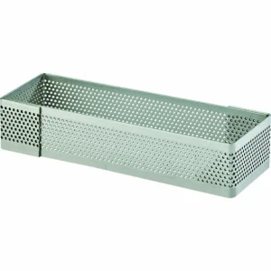 Grosses soldes 🧨 Cadre à Tarte Rectangle Inox Perforé 20×7 cm H.2 cm 🧨 10