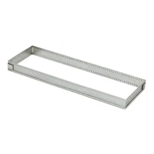 Grosses soldes 🧨 Cadre à Tarte Rectangle Inox Perforé 20×7 cm H.2 cm 🧨 12