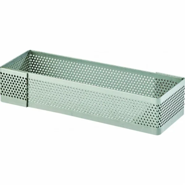 Bon marché ⭐ Cadre à Tarte Rectangle Inox Perforé 28×10 cm H.2 cm 🤩 4