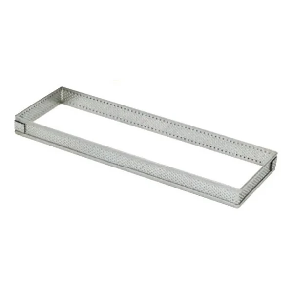 Bon marché ⭐ Cadre à Tarte Rectangle Inox Perforé 28×10 cm H.2 cm 🤩 5