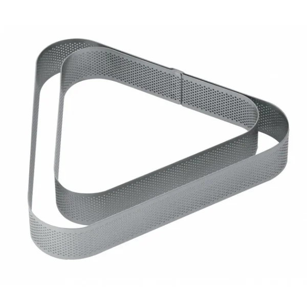 Meilleure affaire 😍 Cercle à Entremets Triangle Inox Micro-perforé 17,5 x 16 cm x H 3,5 cm Pavoni 🧨 1