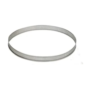 De gros 🎁 Cercle à Tarte Inox Perforé Ø22 cm H.2 cm ⌛ 8