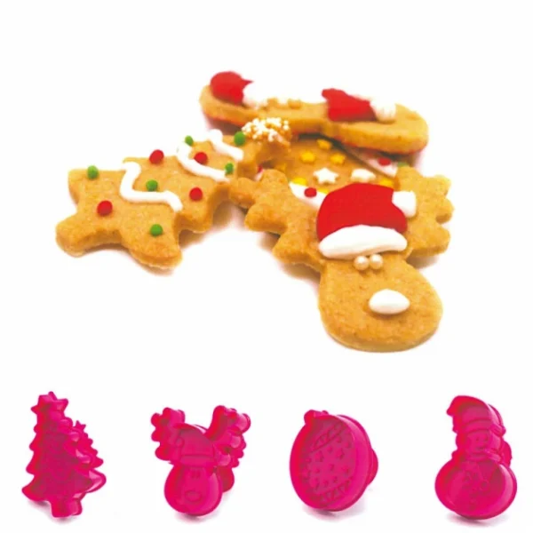 Meilleur prix ✔️ Kit 4 découpoirs à éjecteurs pour Biscuits Noël ✨ 3