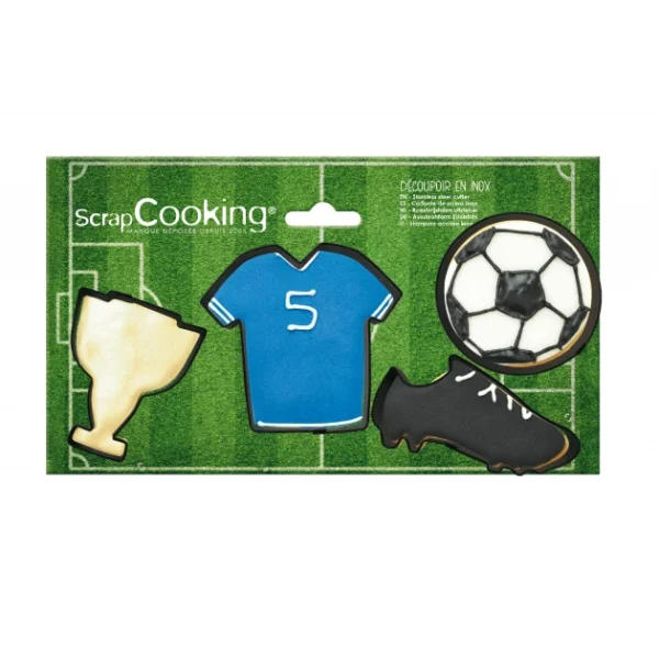 Top 10 ⌛ Lot de 4 Emporte-Pièces Inox Football Scrapcooking 🧨 1