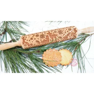 Nouveau 😉 Rouleau à Pâtisserie Motif Noël Forêt Enchantée 39 cm Scrapcooking 🎁 13