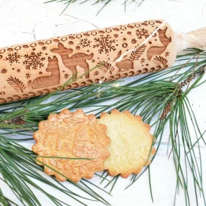 Nouveau 😉 Rouleau à Pâtisserie Motif Noël Forêt Enchantée 39 cm Scrapcooking 🎁 15